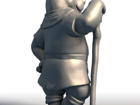 Little John scultura Robin Hood compagno fedele personaggio Merry Men Modello di stampa 3D
