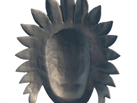 Maya Ceremonial Mask - Ancient Tribal Artifact - Printable Cultural Sculpture 3D Print Model