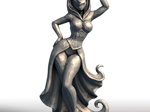 Escultura de donzela fantasma atrevida, esp&iacute;rito de Halloween brincalh&atilde;o, est&aacute;tua de fantasma feminina glamourosa Modelo de Impressão 3D