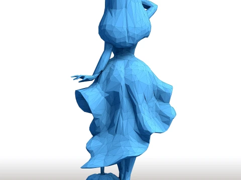 Strega impertinente con zucca Giocosa scultura di Halloween Strega stravagante in abito da zucca Modello di stampa 3D