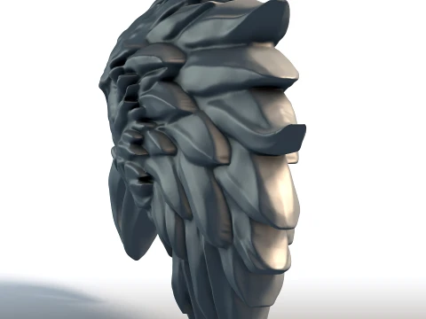 Eagle Head Sculpture Majestic Bird of Prey Bust Symbol of Freedom Power 3D Print Model