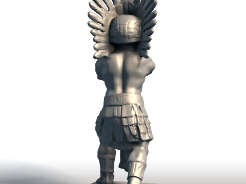 Huitzilopochtli Deus Asteca Escultura Divindade da Guerra Sol Arte Mitol&oacute;gica Mesoamericana Modelo de Impressão 3D