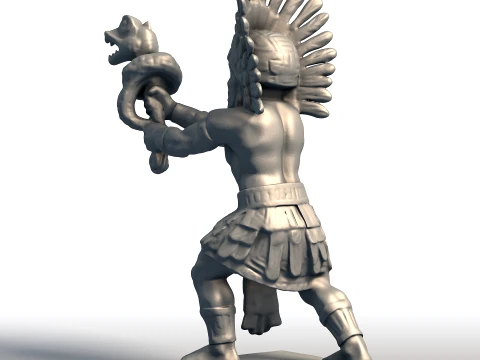 Huitzilopochtli Deus Asteca Escultura Divindade da Guerra Sol Arte Mitol&oacute;gica Mesoamericana Modelo de Impressão 3D