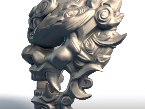 インドネシアマスクウォールアート伝統的なワヤンマスク彫刻バリ手彫りスタイル家の装飾 3Dプリントモデル