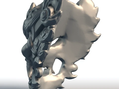 インドネシアマスクウォールアート伝統的なワヤンマスク彫刻バリ手彫りスタイル家の装飾 3Dプリントモデル