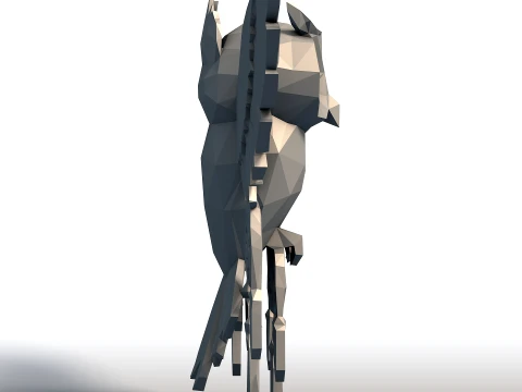 Low Poly Owl Dreamcatcher Escultura Esp&iacute;rito Nativo Americano Geom&eacute;trico Guardi&atilde;o Sagrado Modelo de Impressão 3D