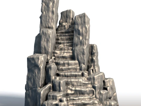 Escultura tallada en piedra Arte g&oacute;tico de talla rupestre Modelo de impresión 3D