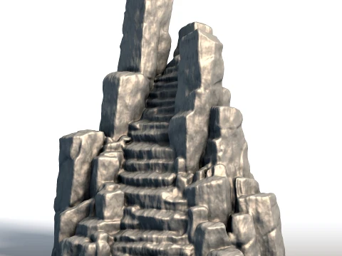 Stone Carved Sculpture Gothic Rock Carving Art 3D Print Model