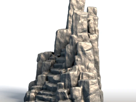 Stone Carved Sculpture Gothic Rock Carving Art 3D Print Model