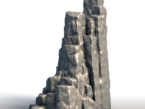 Stone Carved Sculpture Gothic Rock Carving Art 3D Print Model
