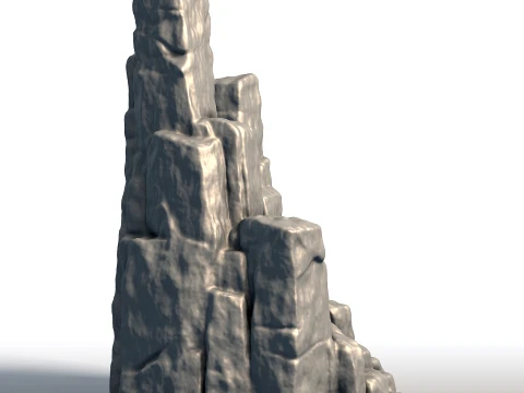 Stone Carved Sculpture Gothic Rock Carving Art 3D Print Model