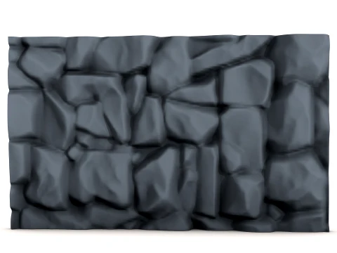 Stone Wall 218 3D Print Model