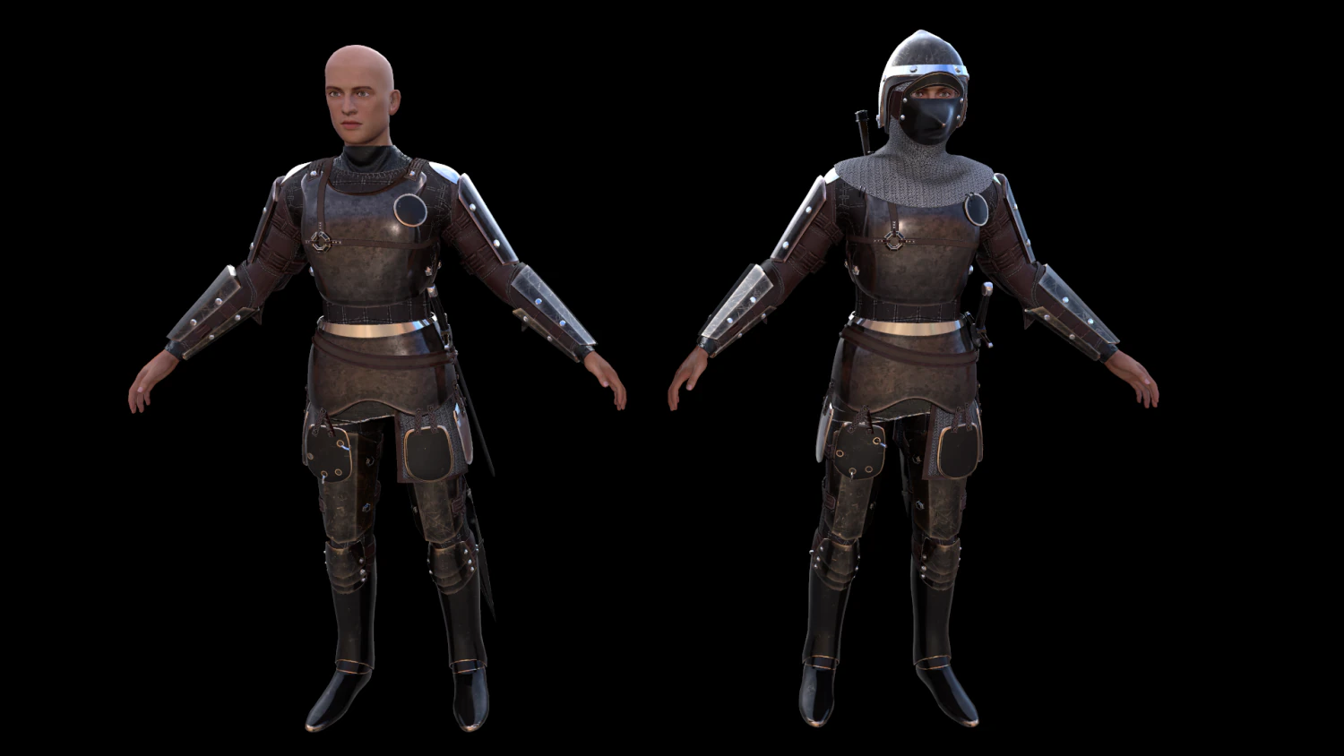 tab medieval knight - 1 3D Model .c4d .max .obj .3ds .fbx .stl .blend 