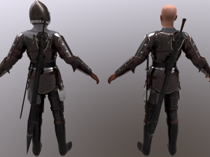 tab medieval knight - 1 Model 3D