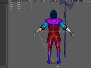 tab medieval knight - 3 3D Model