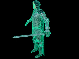 tab medieval knight - 4 3D Model