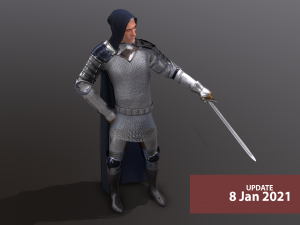 tab medieval knight - 4 3D मॉडल