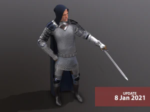 вкладка средневековый рыцарь - 4 3D Модель