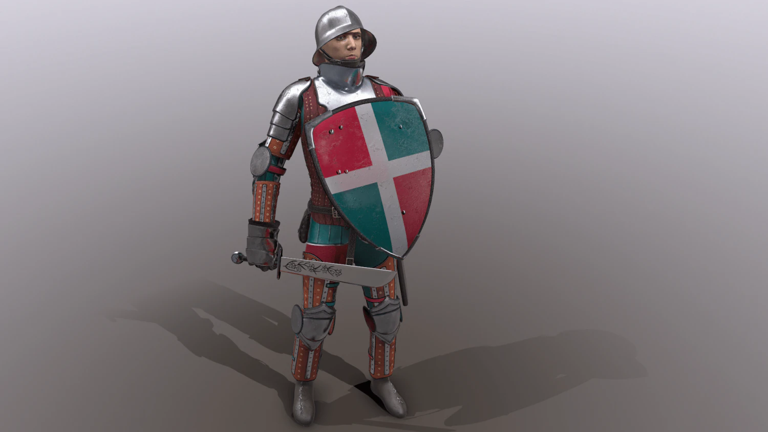 tab medieval knight - 5 3D Model .c4d .max .obj .3ds .fbx .stl .blend