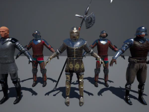 medieval knights pack - 1 3D Model