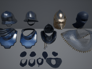 medieval knights pack - 1 Modelo 3D