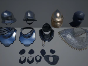 medieval knights pack - 1 3D Model