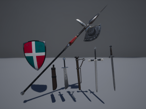 medieval knights pack - 1 Modelo 3D