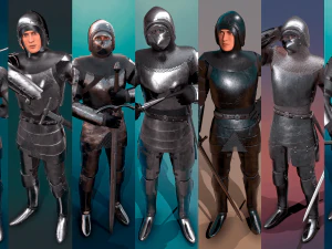 вкладка средневековый рыцарь - 1 п.м. 3D Модель