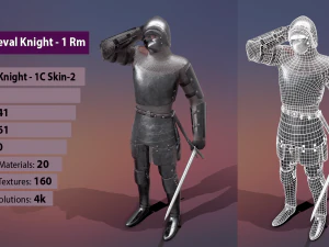 tab medieval knight - 1 rm 3D Model