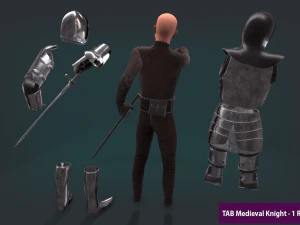 tab medieval knight - 1 rm 3D Model