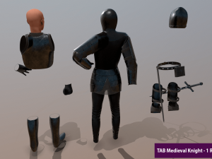 tab medieval knight - 1 rm 3D 모델