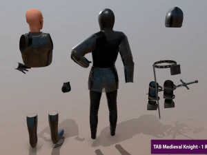 tab medieval knight - 1 rm 3D Model