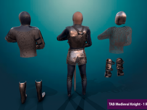 tab medieval knight - 1 rm 3D 모델