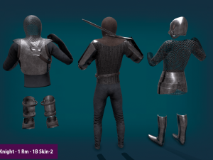 tab medieval knight - 1 rm 3D 모델
