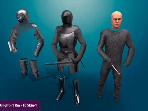 tab medieval knight - 1 rm 3D Model