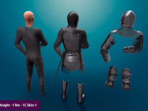 tab medieval knight - 1 rm 3D 모델