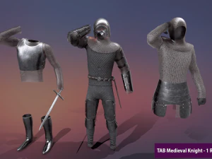tab medieval knight - 1 rm 3D Model
