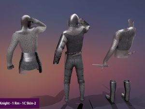 tab medieval knight - 1 rm 3D 모델