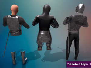 tab medieval knight - 1 rm 3D 모델