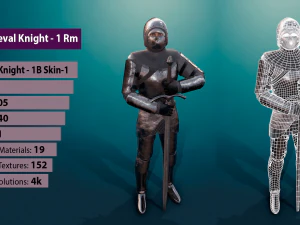 tab medieval knight - 1 rm 3D Model