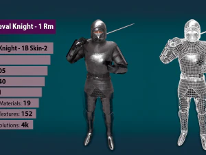 tab medieval knight - 1 rm 3D Model