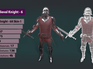 tab medieval knight - 6 3D Model
