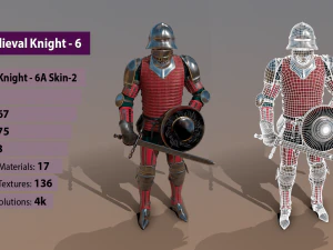 tab medieval knight - 6 3D Model