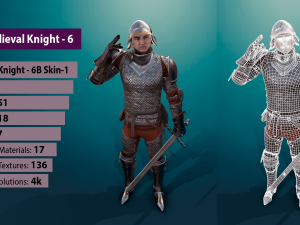 tab medieval knight - 6 3D-Modell