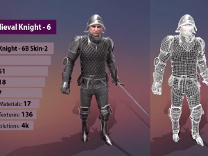 tab medieval knight - 6 3D Model