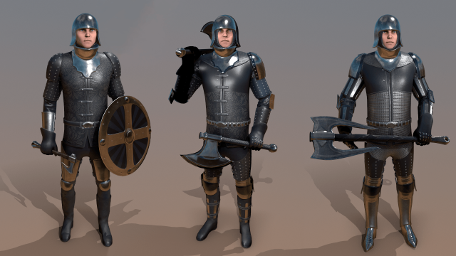 tab medieval knight - 7 3D-Modell .c4d .max .obj .3ds .fbx .stl .blend 
