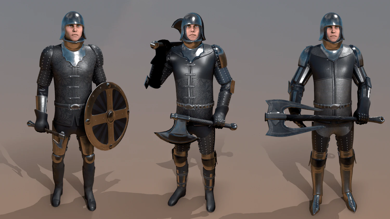 tab medieval knight - 7 3D Model .c4d .max .obj .3ds .fbx .stl .blend 