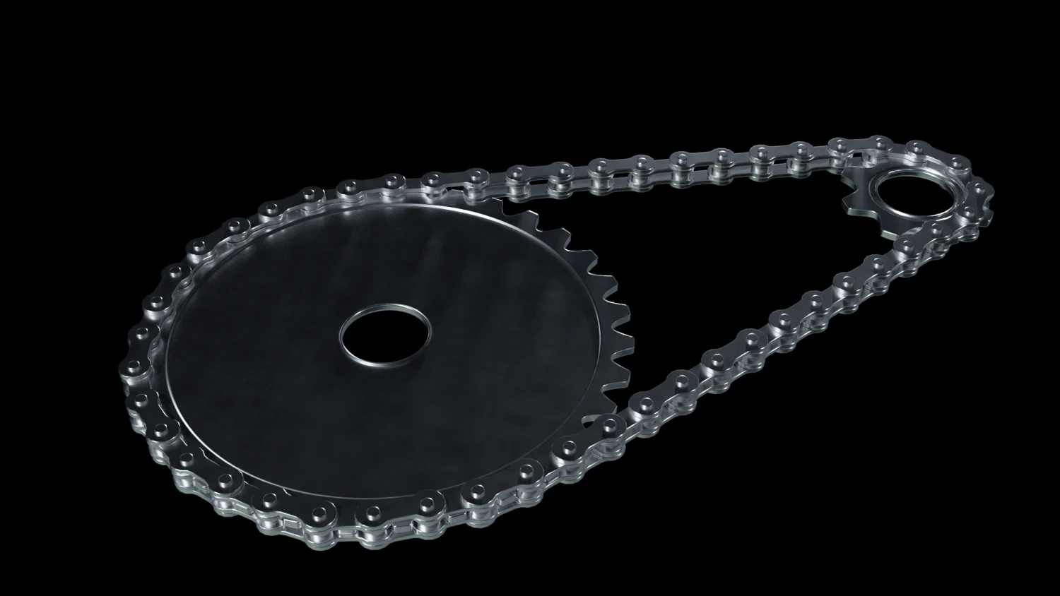roller chain 3D Model .c4d .max .obj .3ds .fbx .stl .blend 