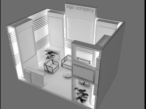 booth exhibition stand Modèle 3D