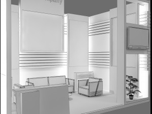 booth exhibition stand Modèle 3D